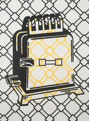 Peter Tyndall, (A Person Looks At A Work Of Art), synthetic polymer paint on paper