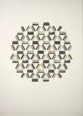 Elizabeth Gower, Alarm, 2000, printed paper collage on drafting film
