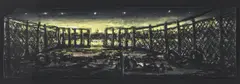 Peter Booth, Fence, 1993, pastel on paper