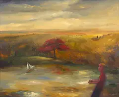 Melissa Egan, Flame Tree, oil on canvas