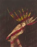 Study for Paradise Garden by Sidney Nolan, c.1970, ripolin on paper, sold Mar 2020
