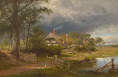 Benjamin Williams Leader, The Cottage, 1878, oil on board
