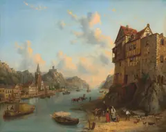 Henry Gritten, On the Rhine, 1852, oil on canvas