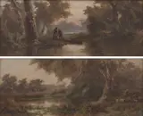 James Waltham Curtis, Pair of Murray River Landscapes, oil on board (2)