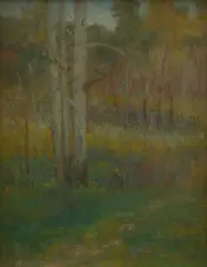 Jane R. Price, Bush Scene, oil on board