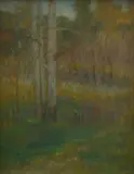 Jane R. Price, Bush Scene, oil on board