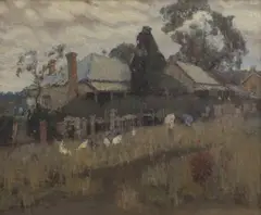 William Dunn Knox, Homestead at Eltham, oil on canvas