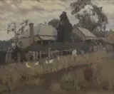William Dunn Knox, Homestead at Eltham, oil on canvas