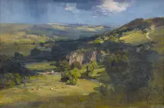 Arthur Streeton, Valley of Sir Richard Arkwright, 1911, oil on canvas
