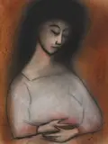 Robert Dickerson, Untitled Portrait, pastel on paper