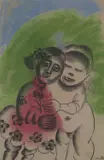 Mirka Mora, (The Angel's Embrace), 1961, mixed media on paper