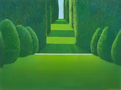 William Delafield Cook Jnr, Formal Garden, 1970, acrylic on canvas