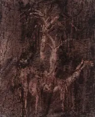 Okapi by Sidney Nolan, c.1963, mixed media on paper on board, sold Nov 2019