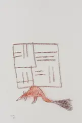 Squirrel by Sidney Nolan, 1983, mixed media on paper, sold Nov 2019
