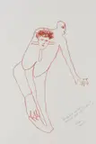 Rimbaud + Verlaine Precious Pair of Poets by Sidney Nolan, 1983, crayon on paper, sold Nov 2019