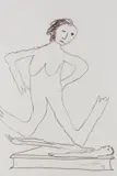 I Too Was in Arcadia by Sidney Nolan, 1983, crayon on paper, sold Nov 2019