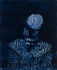 Shakespeare Sonnet by Sidney Nolan, c.1963, mixed media on paper, sold Nov 2019