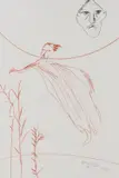 After Botticelli, Dante's "Paradiso" by Sidney Nolan, 1983, crayon on paper, sold Nov 2019