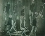 The Display II by Sidney Nolan, 1963, mixed media on paper, sold Nov 2019