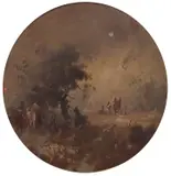 Robert Taylor-Ghee, Victorian Bushfire, oil on board