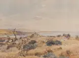 Coastal View by Hans Heysen, watercolour on paper, sold Nov 2019