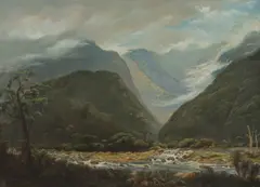Milford Sound by Isaac Whitehead, 1878, oil on canvas, sold Nov 2019