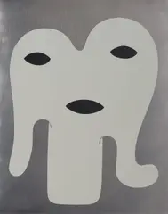 Brent Harris, Appalling Moment (Wig), 1995, enamel on stainless steel P/P ed.20