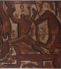 Graham Fransella, Entertainment, 1992, four plate aquatint etching 1/2