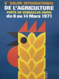 Jacques Auriac, Salon International de L'Agriculture, 1971, original lithographic poster
