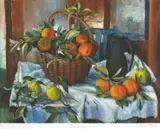 Margaret Olley, Basket of Oranges, Lemons and Jug
