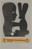 Charles Blackman, Alice's Shadow and Friend, etching 39/90