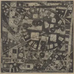 Sequence Seven by Roger Kemp, 1972, etching ed. 25, sold Nov 2019