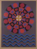 John Coburn, The 1st Day: the Spirit of God Brooded Over the Waters, 1977, screenprint