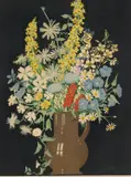Hall Thorpe, The Wild Flower Bunch, colour woodcut