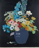 Hall Thorpe, A Country Bunch, 1923, colour woodcut