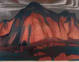 Murray Griffin, Burning Mountain, 1966, linocut 23/25