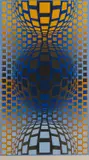 Untitled by Victor Vasarely, screenprint 129/150, sold Sep 2019