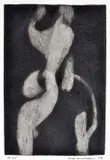 Fred Williams, Standing Figure, 1958, etching, foul bite, engraving, drypoint, black ink on Kent paper