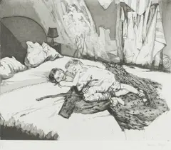 Mist IV by Paula Rego, 1996, etching and aquatint 16/30, sold Sep 2019