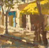 Wilfred Hayward Veal, Leafy Street Scene, oil on canvas