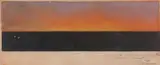 Tim Storrier, Study for the Dream of the Endless Horizon (Sunset), 1984, acrylic and pencil on panel