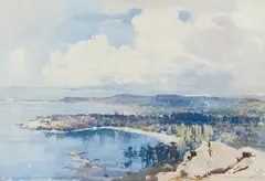 Arthur Streeton, Twin Bays Vancouver, c.1922, watercolour on paper