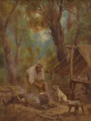 James Alfred Turner, Meal Mates, oil on composition board