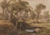 Louis Buvelot, Pool with Figures