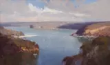 Ken Knight, Middle Harbour, oil on board