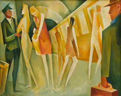 Underground by Bill Coleman, oil on board, sold Sep 2019