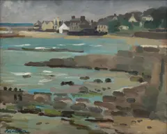 Colin Colahan, Lyme Regis - Low Tide, oil on panel