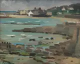Colin Colahan, Lyme Regis - Low Tide, oil on panel