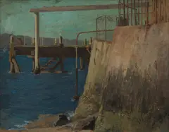Charles Bush, Lady Martins Beach Sydney, oil on board