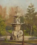 Louis McCubbin, Exhibition Gardens, 1923, oil on canvas